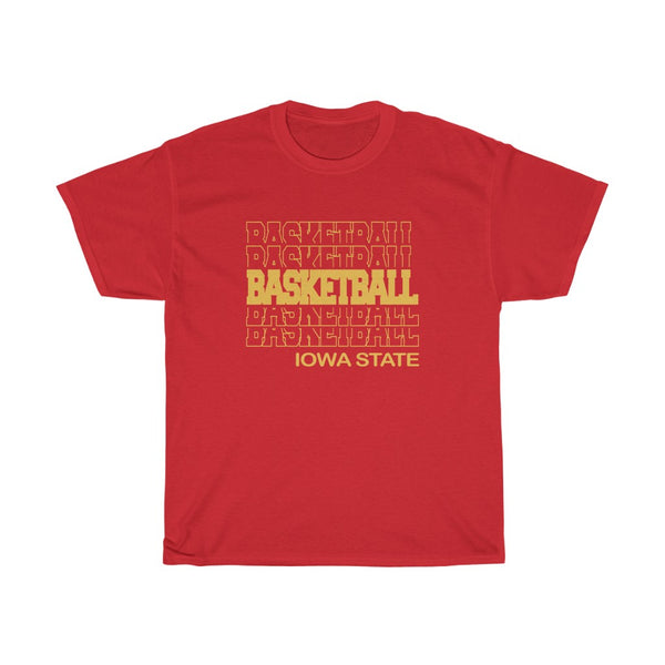 Basketball Iowa State in Modern Stacked Lettering