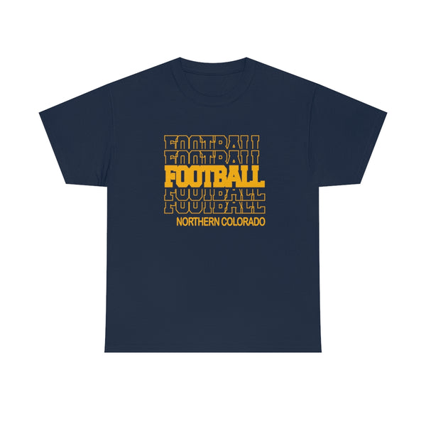 Football Northern Colorado in Modern Stacked Lettering