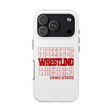 Wrestling Ohio State in Modern Stacked Lettering Tough iPhone and Samsung Galaxy Cases  Phone Case