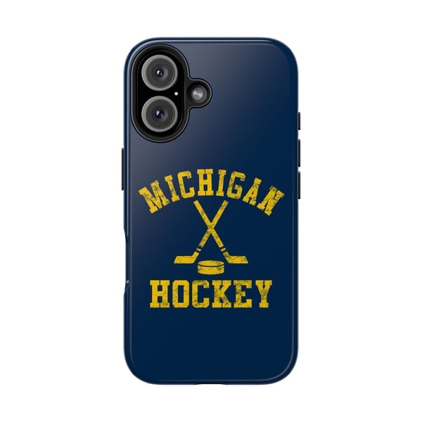 Vintage Michigan Hockey Tough iPhone and Samsung Galaxy Cases  Phone Case