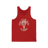 Customized Lacrosse Tank Top With Vintage Lacrosse Stick Head