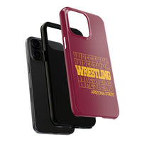 Wrestling Arizona State in Modern Stacked Lettering Tough Phone Cases