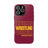 Wrestling Arizona State in Modern Stacked Lettering Tough Phone Cases