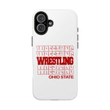 Wrestling Ohio State in Modern Stacked Lettering Tough iPhone and Samsung Galaxy Cases  Phone Case