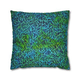 Bamboo Batik Blue Green Pillowcase