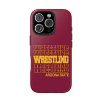 Wrestling Arizona State in Modern Stacked Lettering Tough Phone Cases