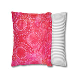 Pink Batik Circles Pillowcase