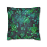 Blue Green Batik Turtles Pillowcase