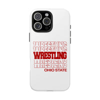 Wrestling Ohio State in Modern Stacked Lettering Tough Phone Cases