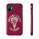 Vintage Arizona State Lacrosse with Stick Head Graphic Tough iPhone and Samsung Galaxy Cases  Phone Case
