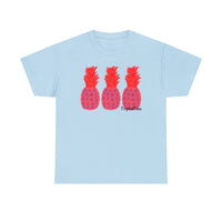 Funky Neon Pineapples Designer T-shirt