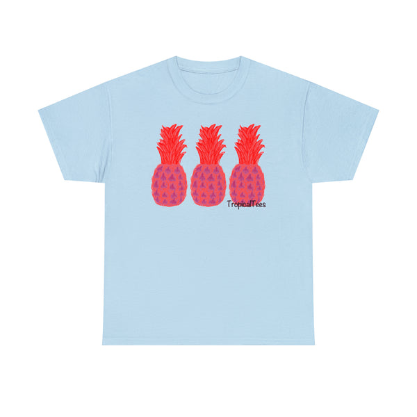 Funky Neon Pineapples Designer T-shirt