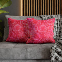 Pink Batik Circles Pillowcase