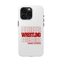 Wrestling Ohio State in Modern Stacked Lettering Tough Phone Cases