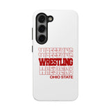Wrestling Ohio State in Modern Stacked Lettering Tough iPhone and Samsung Galaxy Cases  Phone Case