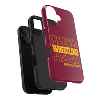 Wrestling Arizona State in Modern Stacked Lettering Tough Phone Cases