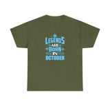 Legends Are Born In October with King's Crown T-Shirt