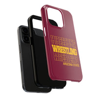 Wrestling Arizona State in Modern Stacked Lettering Tough Phone Cases