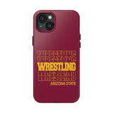 Wrestling Arizona State in Modern Stacked Lettering Tough Phone Cases