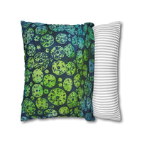 Batik Sand Dollars in Blue and Green Pillowcase