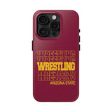 Wrestling Arizona State in Modern Stacked Lettering Tough Phone Cases