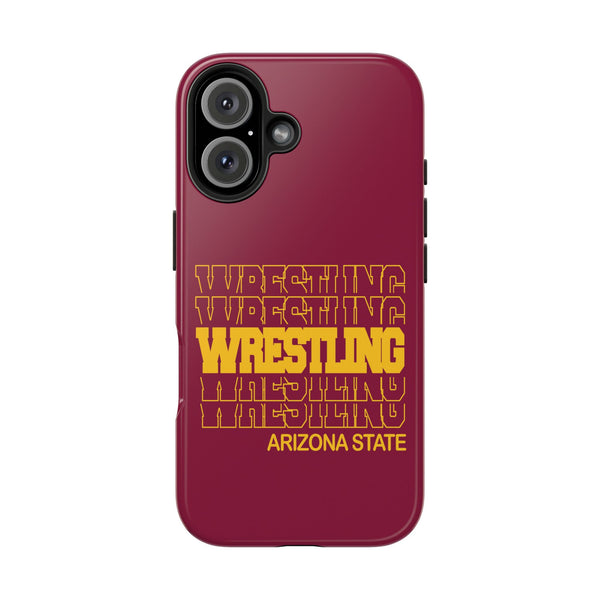 Wrestling Arizona State in Modern Stacked Lettering Tough Phone Cases