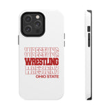 Wrestling Ohio State in Modern Stacked Lettering Tough iPhone and Samsung Galaxy Cases  Phone Case