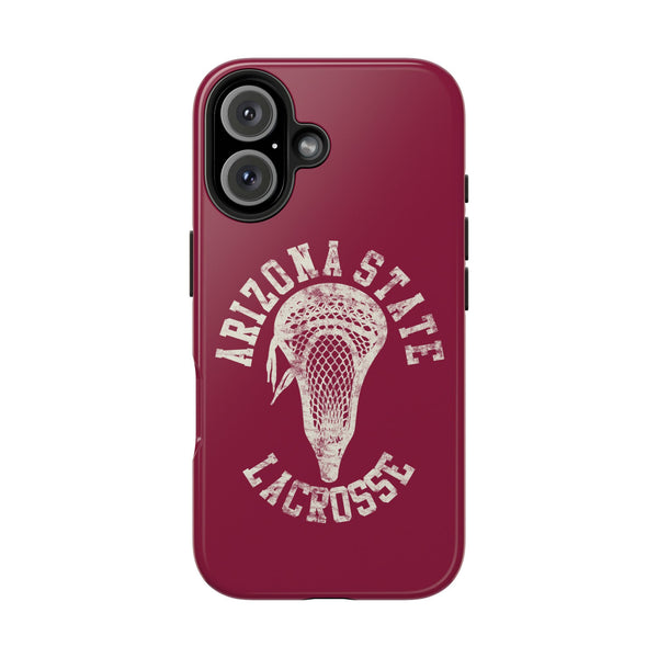 Vintage Arizona State Lacrosse with Stick Head Graphic Tough iPhone and Samsung Galaxy Cases  Phone Case