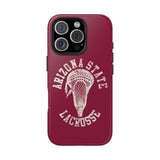 Vintage Arizona State Lacrosse with Stick Head Graphic Tough iPhone and Samsung Galaxy Cases  Phone Case