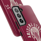 Vintage Arizona State Lacrosse with Stick Head Graphic Tough iPhone and Samsung Galaxy Cases  Phone Case