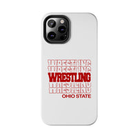 Wrestling Ohio State in Modern Stacked Lettering Tough Phone Cases