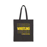 Oregon Wrestling in Modern Stacked Lettering Canvas Tote Bag  Bags