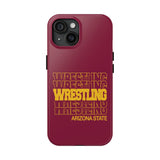 Wrestling Arizona State in Modern Stacked Lettering Tough Phone Cases