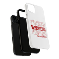 Wrestling Ohio State in Modern Stacked Lettering Tough Phone Cases