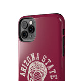 Vintage Arizona State Lacrosse with Stick Head Graphic Tough iPhone and Samsung Galaxy Cases  Phone Case