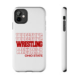 Wrestling Ohio State in Modern Stacked Lettering Tough iPhone and Samsung Galaxy Cases  Phone Case