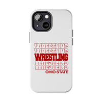 Wrestling Ohio State in Modern Stacked Lettering Tough Phone Cases