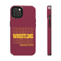 Wrestling Arizona State in Modern Stacked Lettering Tough Phone Cases