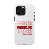 Wrestling Ohio State in Modern Stacked Lettering Tough iPhone and Samsung Galaxy Cases  Phone Case
