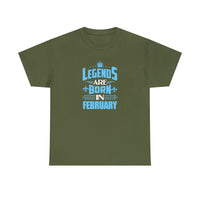 Legends Are Born In February with King's Crown T-Shirt
