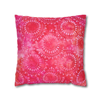 Pink Batik Circles Pillowcase