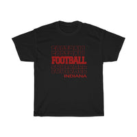 Football Indiana in Modern Stacked Lettering