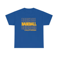 Baseball California in Modern Stacked Lettering T-Shirt