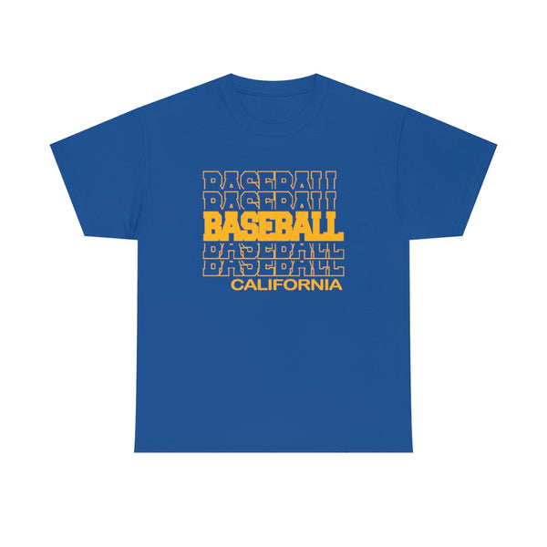 Baseball California in Modern Stacked Lettering T-Shirt