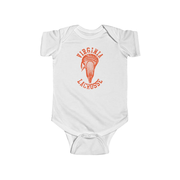 Virginia Lacrosse Vintage Lacrosse Head Baby Onesie Infant Bodysuit