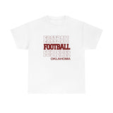 Football Oklahoma in Modern Stacked Lettering