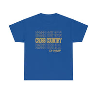 Cross Country Champ in Modern Stacked Lettering T-Shirt