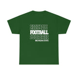 Football Michigan State in Modern Stacked Lettering