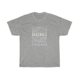 Baseball Chicago with Silver Baseball Graphic T-Shirt T-Shirt with free shipping - TropicalTeesShop