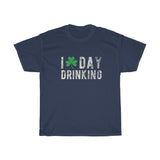 Vintage Funny St Patricks Day Shirt: I Love Day Drinking T-Shirt with free shipping - TropicalTeesShop